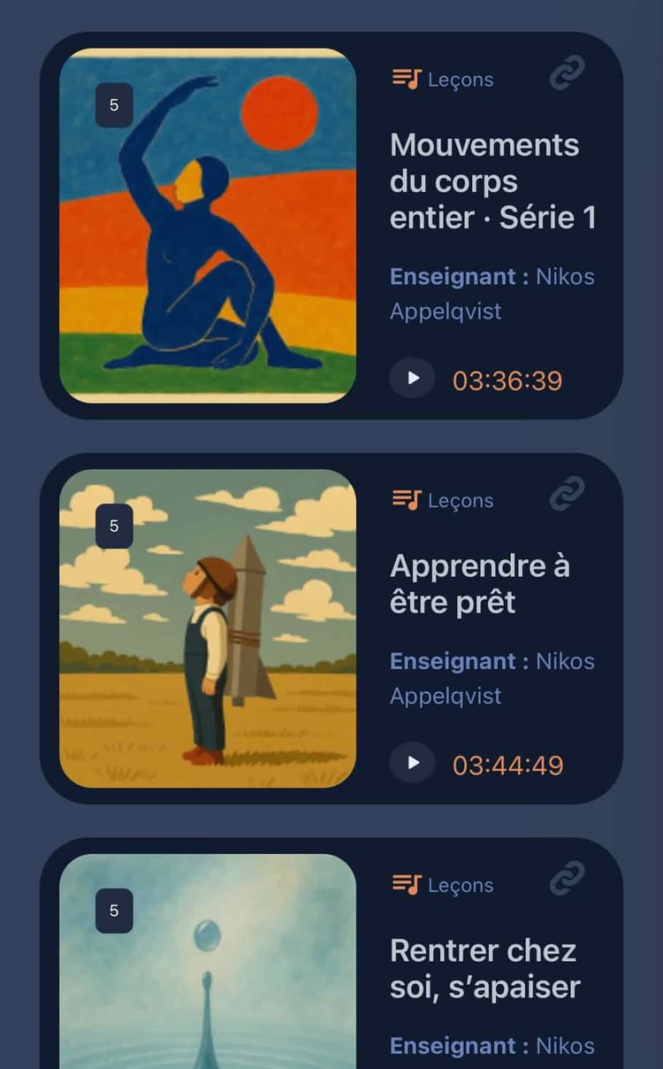 Capture de l’application — leçon