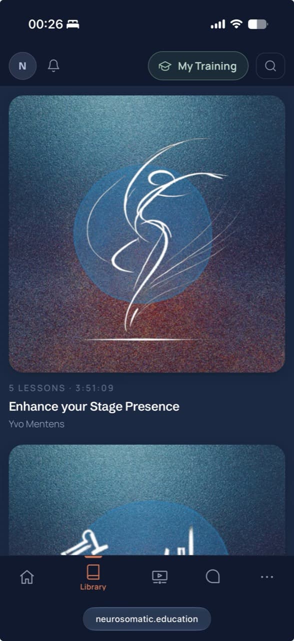 App screenshot — library